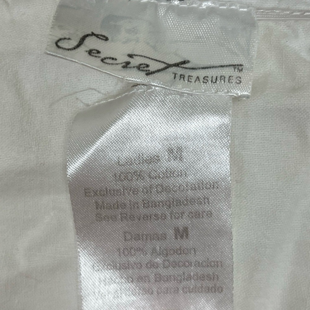 Secret Treasures Womens Camisole Embroidered V-Neck Lace-Up Cottagecore Vintage - Picture 12 of 12